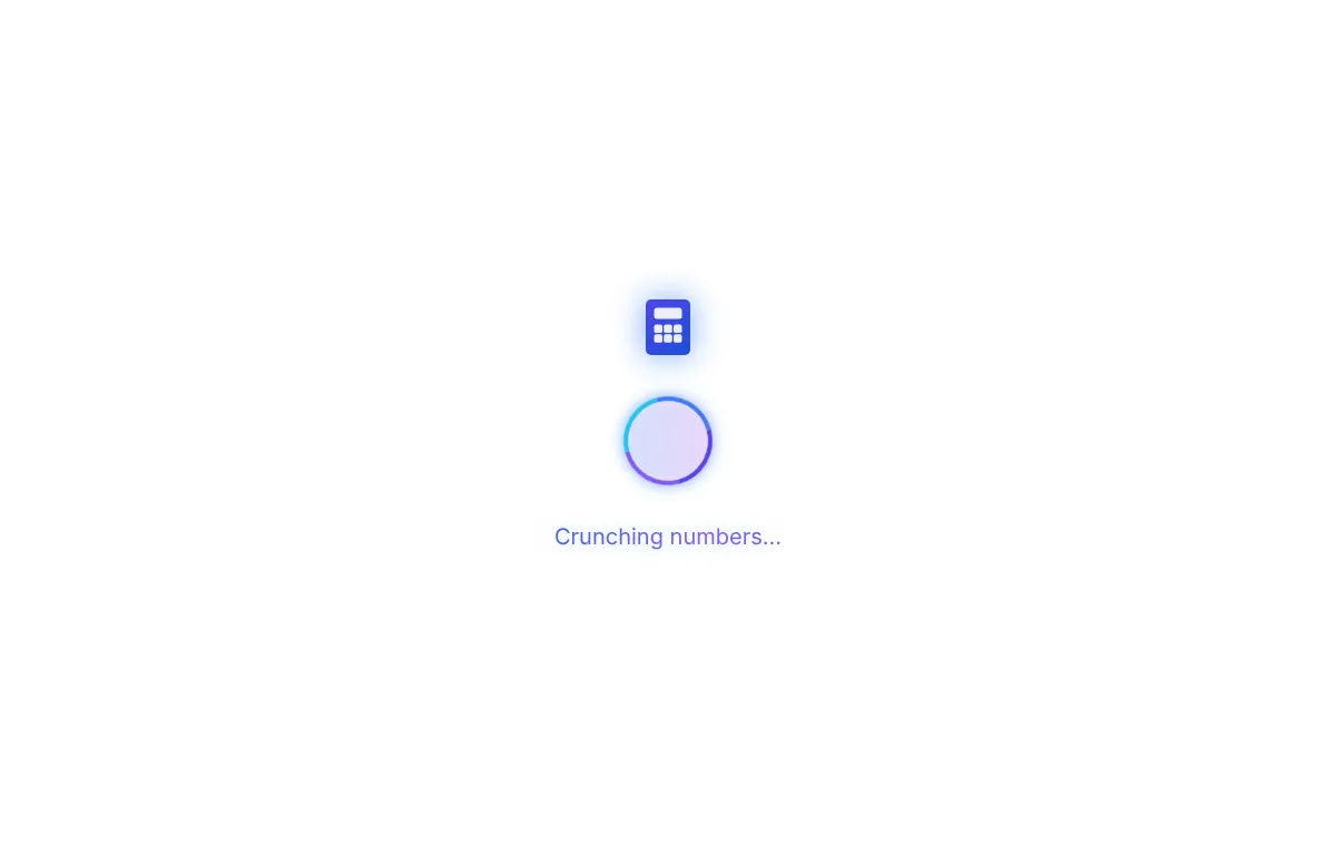 Free Calculators home page as a crawler saw it before: only a loading spinner